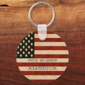 ヴィンテージアメリカ国旗の贈り物 キーホルダー (正面)