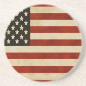ヴィンテージアメリカ国旗の贈り物 コースター (正面)
