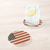 ヴィンテージアメリカ国旗の贈り物 コースター (側面)