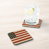 ヴィンテージアメリカ国旗の贈り物 コースター (右側)