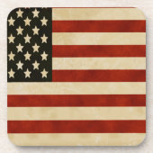ヴィンテージアメリカ国旗の贈り物 コースター (正面)