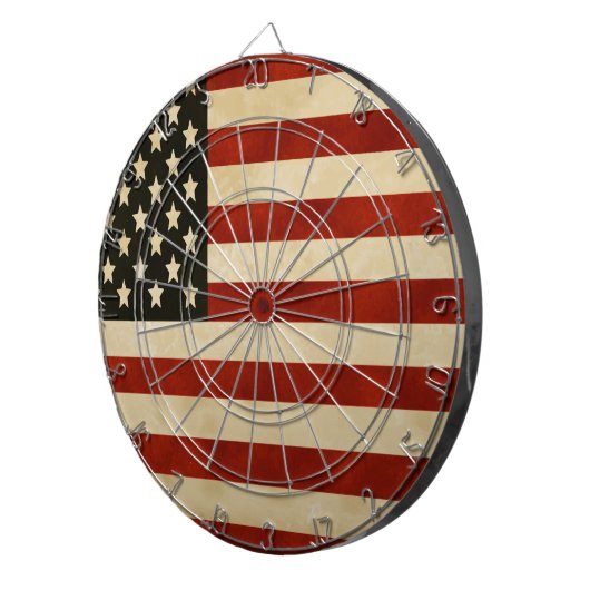 ヴィンテージアメリカ国旗の贈り物 ダーツボード (正面右)