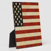 ヴィンテージアメリカ国旗の贈り物 フォトプラーク (側面)