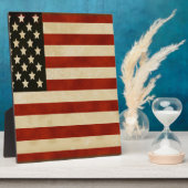 ヴィンテージアメリカ国旗の贈り物 フォトプラーク (側面)