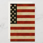 ヴィンテージアメリカ国旗の贈り物 便箋 (正面/裏面)