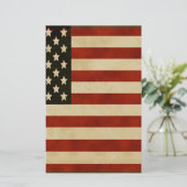 ヴィンテージアメリカ国旗の贈り物 便箋 (スタンド正面)