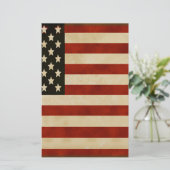 ヴィンテージアメリカ国旗の贈り物 便箋 (スタンド正面)