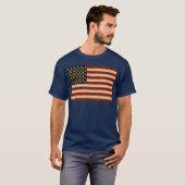 ヴィンテージアメリカ国旗の贈り物 Tシャツ (正面フル)