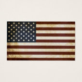 ヴィンテージアメリカ国旗の追悼式祈りの言葉カード (正面)