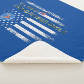 ヴィンテージアメリカ国旗の退役軍人 誇りを持った シェルパブランケット (3/4)