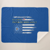 ヴィンテージアメリカ国旗の退役軍人 誇りを持った シェルパブランケット (正面(横))