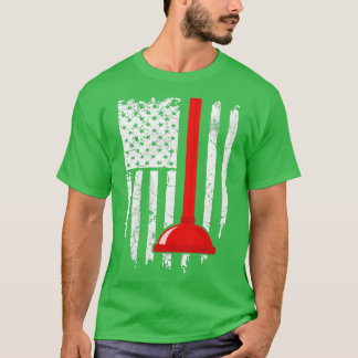 ヴィンテージアメリカ国旗の配管工7月4日パトリオティ Tシャツ