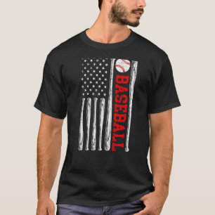 ヴィンテージアメリカ国旗の野球USAチーム Tシャツ