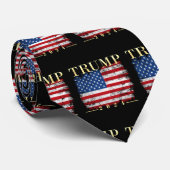 ヴィンテージアメリカ国旗の金ゴールドトランプ2024 ネクタイ (ロール)