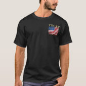ヴィンテージアメリカ国旗の金ゴールドトランプ2024 Tシャツ (正面)