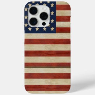 ヴィンテージアメリカ国旗のiPhone iPhone 15 Pro Maxケース
