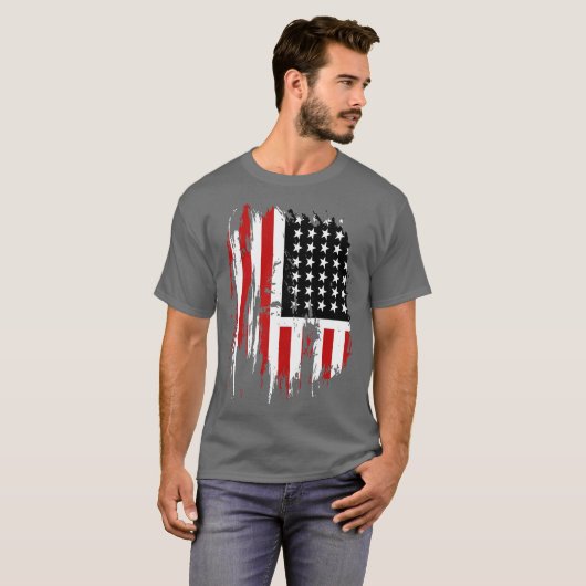 ヴィンテージアメリカ国旗のTシャツ Tシャツ (正面フル)