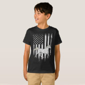 ヴィンテージアメリカ国旗アラビア馬 Tシャツ (正面フル)