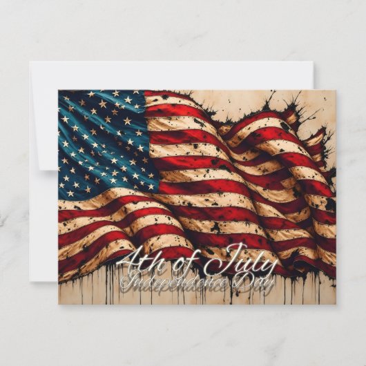 ヴィンテージアメリカ国旗アート 4th of July (正面)