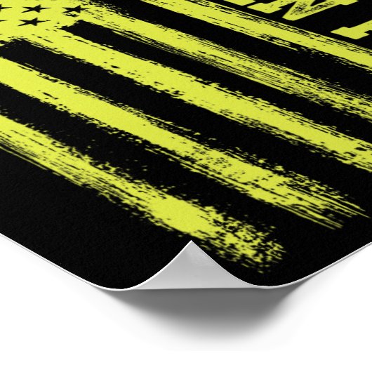 ヴィンテージアメリカ国旗カトリック初アメリカ教皇 ポスター (角)