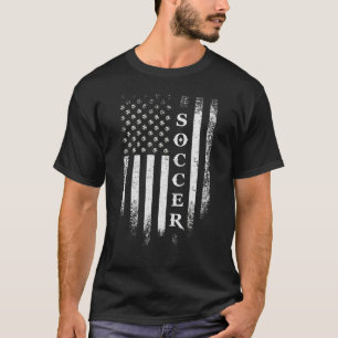 ヴィンテージアメリカ国旗サッカー選手サッカーT Tシャツ