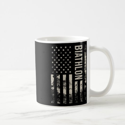 ヴィンテージアメリカ国旗バイアスロン コーヒーマグカップ (右)
