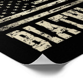 ヴィンテージアメリカ国旗バイアスロン ポスター (角)