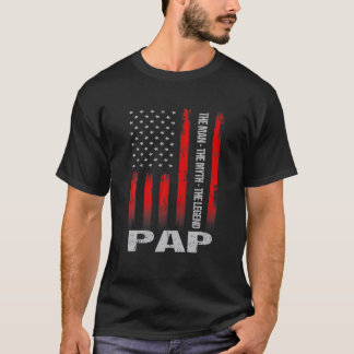 ヴィンテージアメリカ国旗パップマン神話の伝説父の Tシャツ