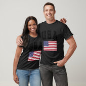 ヴィンテージアメリカ国旗フード付きスウェットシャツトップアメリカ国旗レトロSh Tシャツ (ユニセックス)