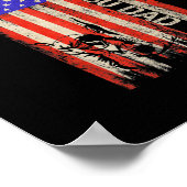 ヴィンテージアメリカ国旗ブラジル柔術パパ ポスター (角)