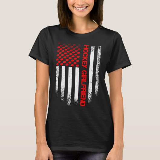 ヴィンテージアメリカ国旗ホッケーガールフレンド Tシャツ (正面)