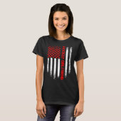 ヴィンテージアメリカ国旗ホッケーガールフレンド Tシャツ (正面フル)