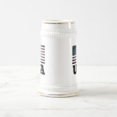 ヴィンテージアメリカ国旗レトロなビールスタインマグ ビールジョッキ (中央)