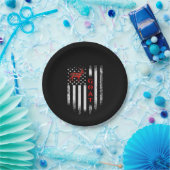 ヴィンテージアメリカ国旗山羊 ペーパープレート (パーティー)