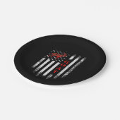 ヴィンテージアメリカ国旗山羊 ペーパープレート (アングル)