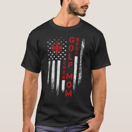 ヴィンテージアメリカ国旗最高ののゴルフモマエバーゴルフ Tシャツ (正面)