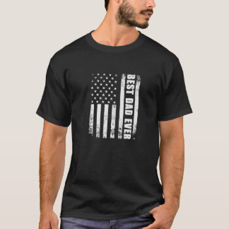 ヴィンテージアメリカ国旗最高のパパエバおもしろいー Tシャツ