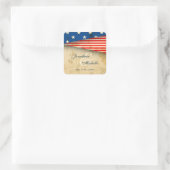 ヴィンテージアメリカ国旗結婚アメリカ スクエアシール (バッグ)