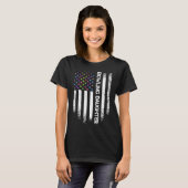 ヴィンテージアメリカ国旗誇りを持ったのボーリング娘B Tシャツ (正面フル)