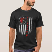 ヴィンテージアメリカ国旗電線パパ Tシャツ (正面)