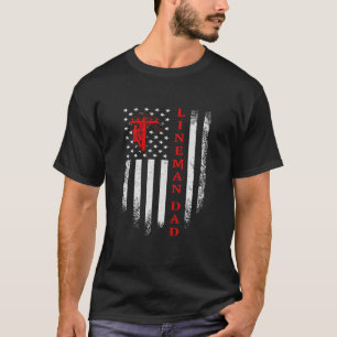 ヴィンテージアメリカ国旗電線パパ Tシャツ