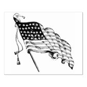 ヴィンテージアメリカ国旗飛んでいるのラバーアートスタンプ ラバースタンプ (インプリント)