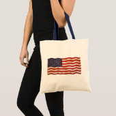 ヴィンテージアメリカ国旗13バッグ トートバッグ (正面(商品))