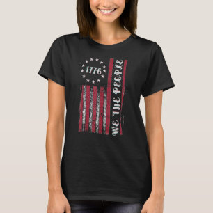 ヴィンテージアメリカ国旗1776我々国民 Tシャツ