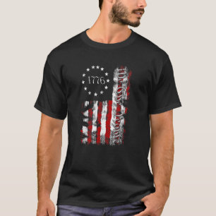 ヴィンテージアメリカ国旗1776我々国民 Tシャツ