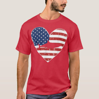ヴィンテージアメリカ国旗7月の4日サメパパママSh Tシャツ