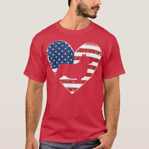 ヴィンテージアメリカ国旗7月4日コルギパパママDo Tシャツ