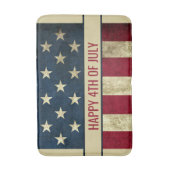 ヴィンテージアメリカ国旗7月4日パーティー バスマット (正面縦)
