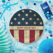 ヴィンテージアメリカ国旗7月4日パーティー ペーパープレート (パーティー)