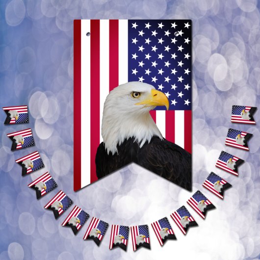 ヴィンテージアメリカ国旗、イーグル・バンティング・パトリオ・パーティー バンティングフラッグ